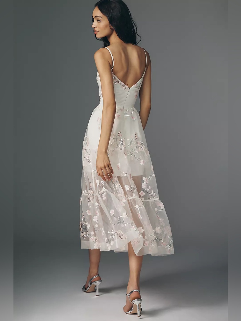 Helsi Adela Embroidered Mesh A-Line Midi Dress Size XS NWT - Picture 3 of 9